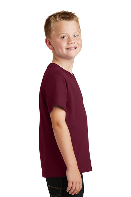 Port & Company - Youth Core Cotton Tee. PC54Y - Cardinal - Union Prints