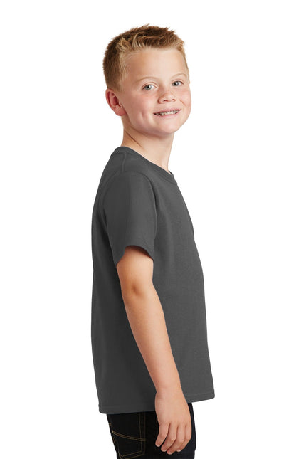 Port & Company - Youth Core Cotton Tee. PC54Y - Charcoal - Union Prints
