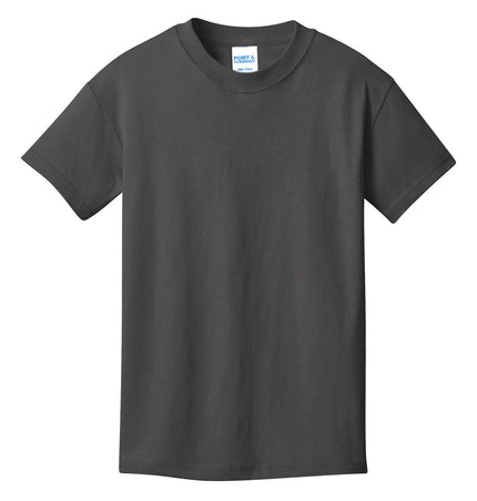 Port & Company - Youth Core Cotton Tee. PC54Y - Charcoal - Union Prints