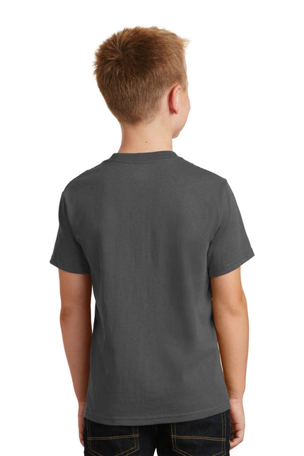 Port & Company - Youth Core Cotton Tee. PC54Y - Charcoal - Union Prints