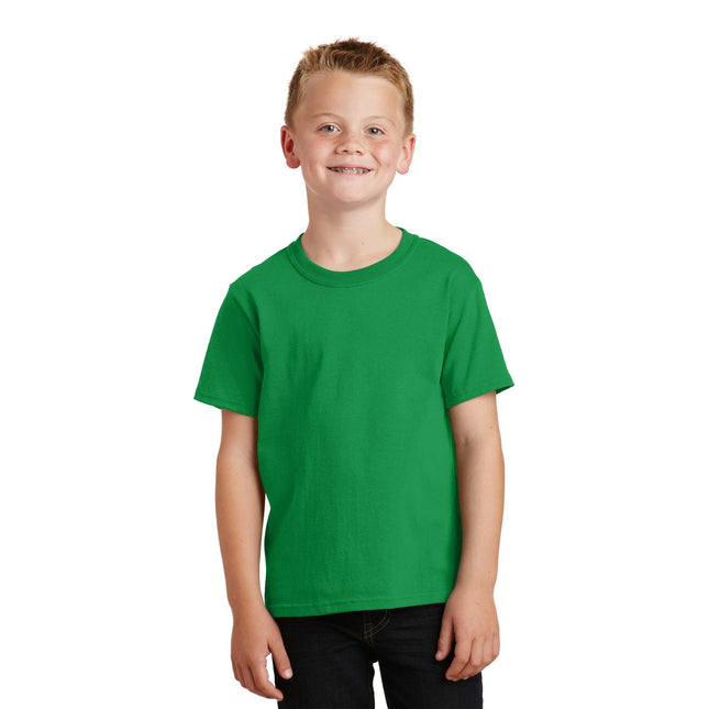 Port & Company - Youth Core Cotton Tee. PC54Y - Clover Green - Union Prints