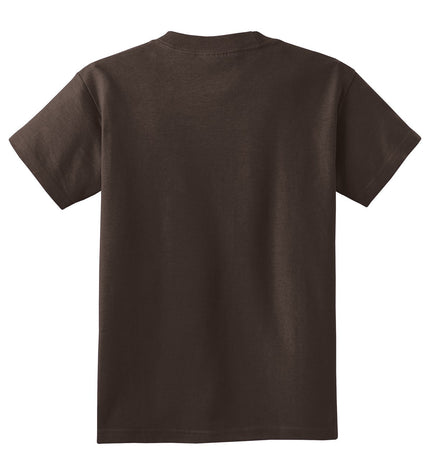 Port & Company - Youth Core Cotton Tee. PC54Y - Dark Chocolate Brown - Union Prints