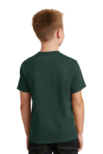 Port & Company - Youth Core Cotton Tee. PC54Y - Dark Green - Union Prints
