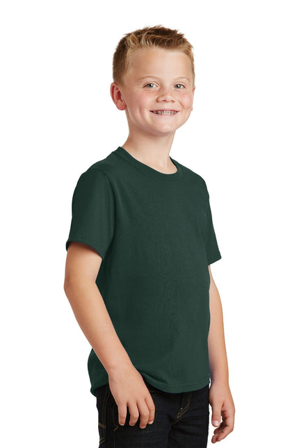 Port & Company - Youth Core Cotton Tee. PC54Y - Dark Green - Union Prints
