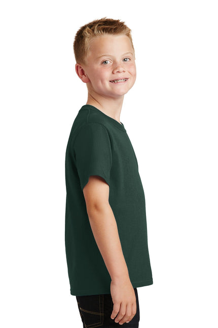 Port & Company - Youth Core Cotton Tee. PC54Y - Dark Green - Union Prints