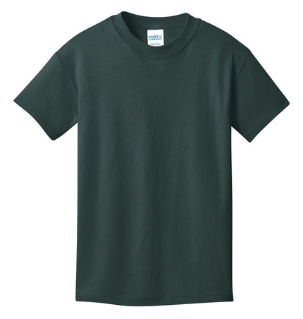 Port & Company - Youth Core Cotton Tee. PC54Y - Dark Green - Union Prints