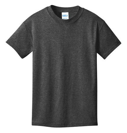 Port & Company - Youth Core Cotton Tee. PC54Y - Dark Heather Grey - Union Prints