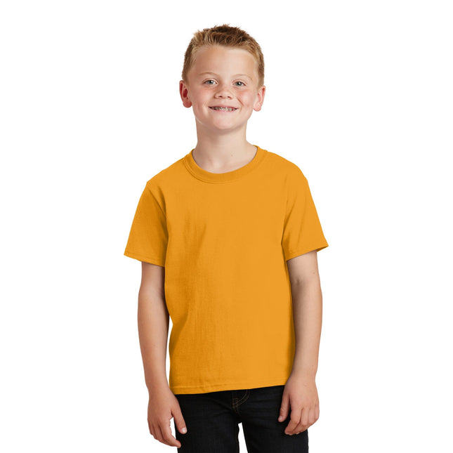 Port & Company - Youth Core Cotton Tee. PC54Y - Gold - Union Prints