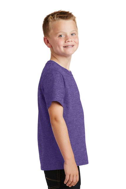 Port & Company - Youth Core Cotton Tee. PC54Y - Heather Purple - Union Prints