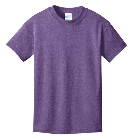 Port & Company - Youth Core Cotton Tee. PC54Y - Heather Purple - Union Prints