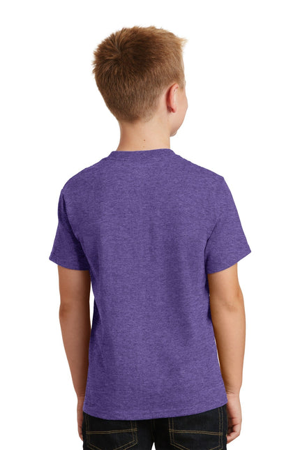 Port & Company - Youth Core Cotton Tee. PC54Y - Heather Purple - Union Prints