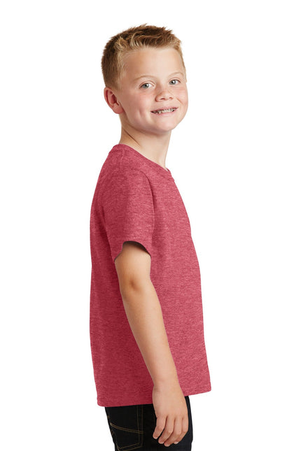 Port & Company - Youth Core Cotton Tee. PC54Y - Heather Red - Union Prints