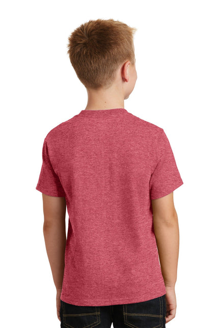 Port & Company - Youth Core Cotton Tee. PC54Y - Heather Red - Union Prints