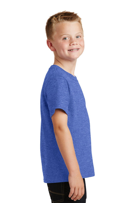 Port & Company - Youth Core Cotton Tee. PC54Y - Heather Royal - Union Prints
