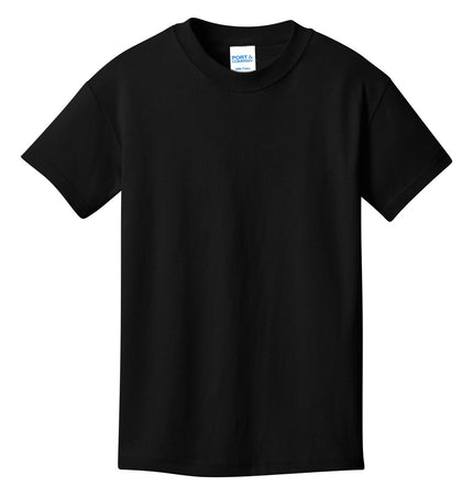 Port & Company - Youth Core Cotton Tee. PC54Y - Jet Black - Union Prints