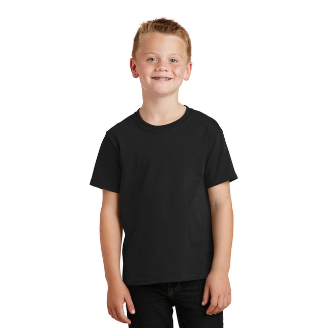 Port & Company - Youth Core Cotton Tee. PC54Y - Jet Black - Union Prints