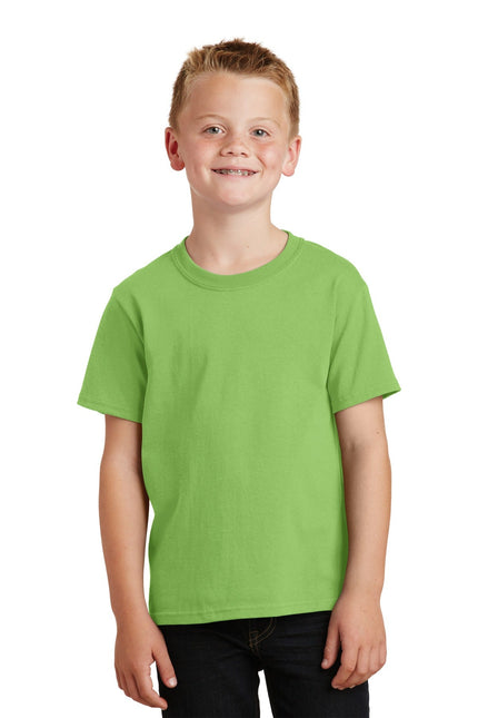 Port & Company - Youth Core Cotton Tee. PC54Y - Lime - Union Prints
