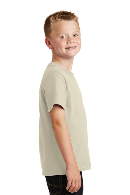 Port & Company - Youth Core Cotton Tee. PC54Y - Natural - Union Prints