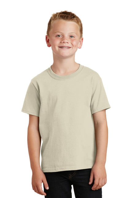 Port & Company - Youth Core Cotton Tee. PC54Y - Natural - Union Prints