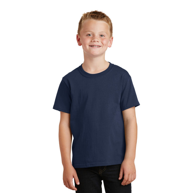 Port & Company - Youth Core Cotton Tee. PC54Y - Navy - Union Prints