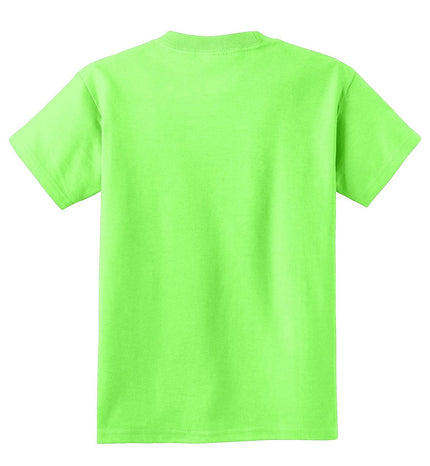 Port & Company - Youth Core Cotton Tee. PC54Y - Neon Green - Union Prints