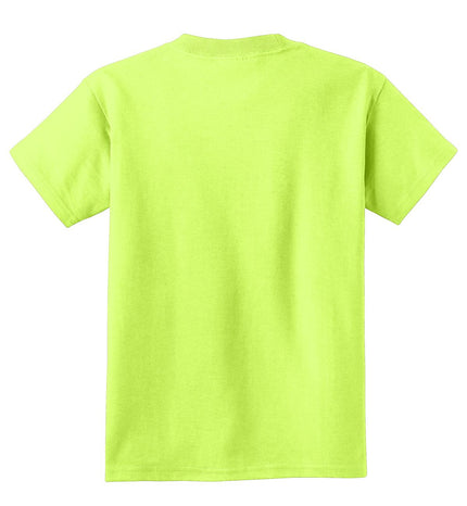 Port & Company - Youth Core Cotton Tee. PC54Y - Neon Yellow - Union Prints