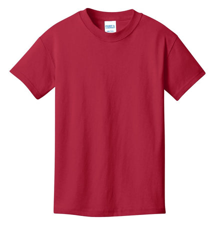 Port & Company - Youth Core Cotton Tee. PC54Y - Red - Union Prints
