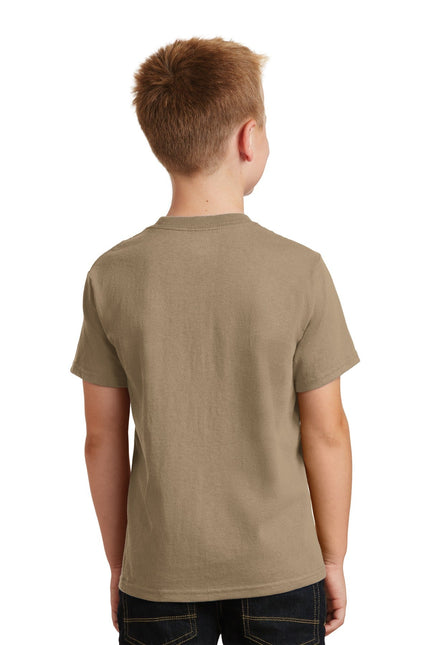 Port & Company - Youth Core Cotton Tee. PC54Y - Sand - Union Prints