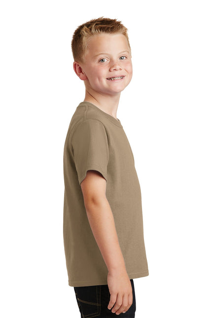 Port & Company - Youth Core Cotton Tee. PC54Y - Sand - Union Prints