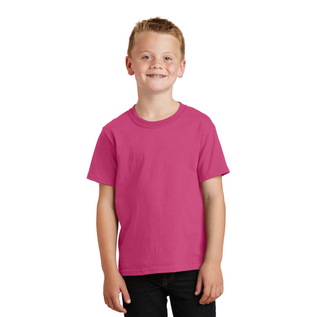 Port & Company - Youth Core Cotton Tee. PC54Y - Sangria - Union Prints