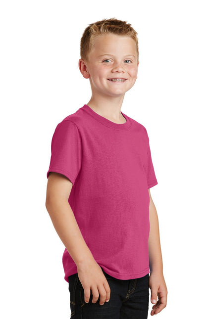 Port & Company - Youth Core Cotton Tee. PC54Y - Sangria - Union Prints
