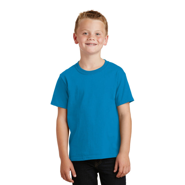 Port & Company - Youth Core Cotton Tee. PC54Y - Sapphire - Union Prints