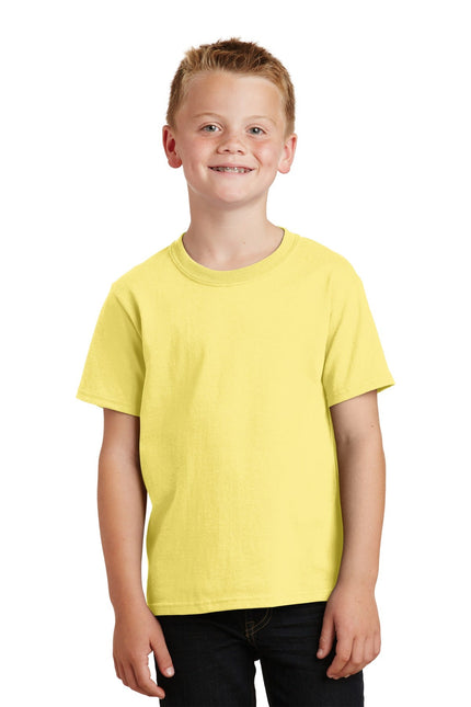 Port & Company - Youth Core Cotton Tee. PC54Y - Yellow - Union Prints
