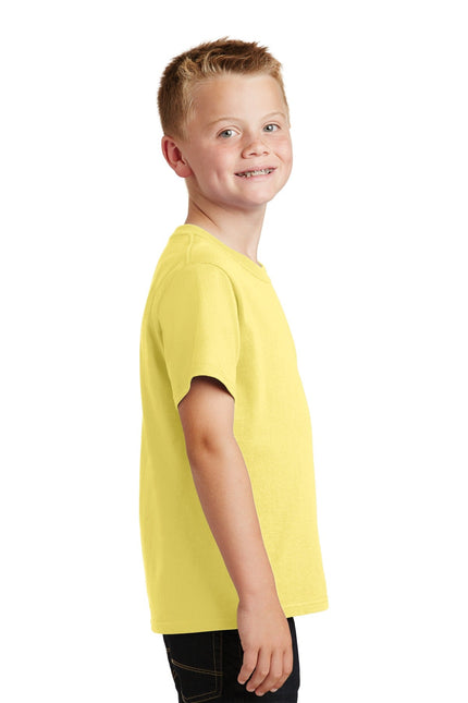 Port & Company - Youth Core Cotton Tee. PC54Y - Yellow - Union Prints