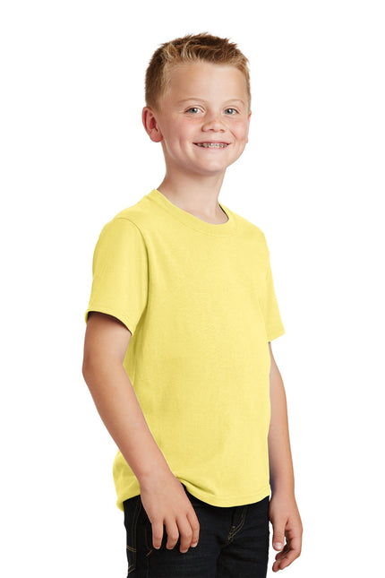 Port & Company - Youth Core Cotton Tee. PC54Y - Yellow - Union Prints