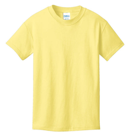 Port & Company - Youth Core Cotton Tee. PC54Y - Yellow - Union Prints