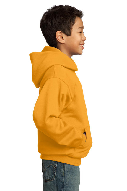 Port & Company - Youth Core Fleece Pullover Hooded Sweatshirt. PC90YH - Gold - Union Prints