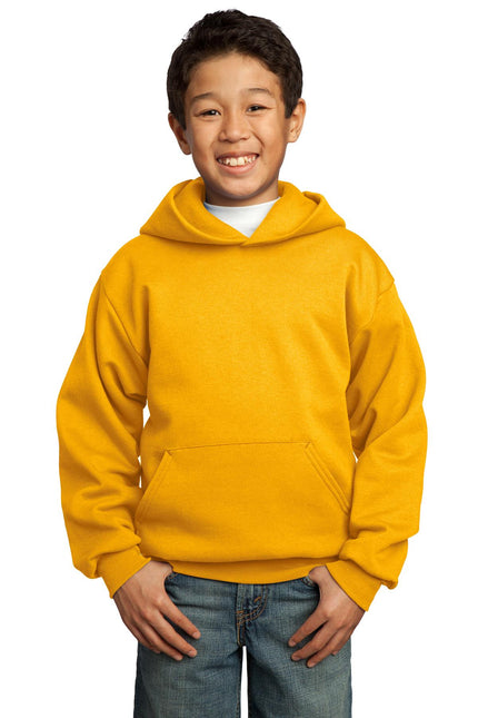 Port & Company - Youth Core Fleece Pullover Hooded Sweatshirt. PC90YH - Gold - Union Prints