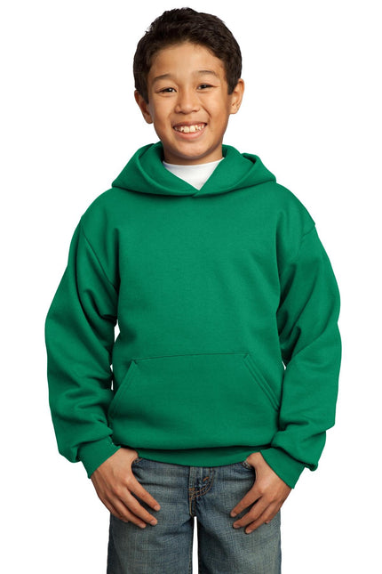 Port & Company - Youth Core Fleece Pullover Hooded Sweatshirt. PC90YH - Kelly Green - Union Prints
