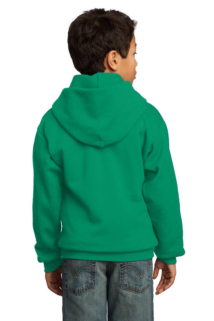 Port & Company - Youth Core Fleece Pullover Hooded Sweatshirt. PC90YH - Kelly Green - Union Prints