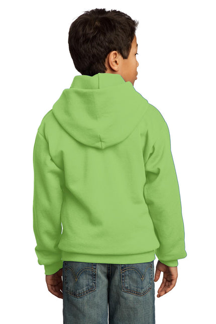 Port & Company - Youth Core Fleece Pullover Hooded Sweatshirt. PC90YH - Lime - Union Prints