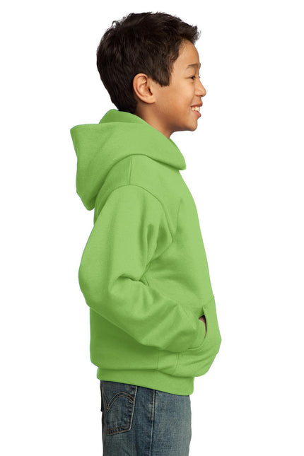 Port & Company - Youth Core Fleece Pullover Hooded Sweatshirt. PC90YH - Lime - Union Prints