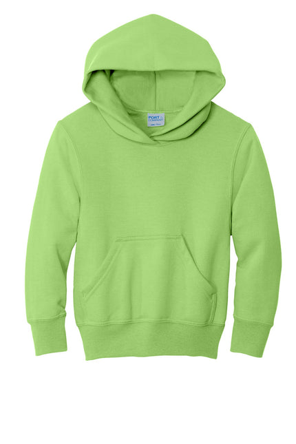 Port & Company - Youth Core Fleece Pullover Hooded Sweatshirt. PC90YH - Lime - Union Prints
