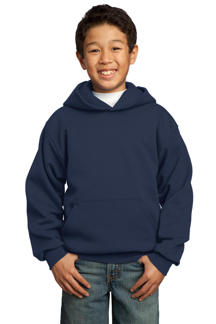 Port & Company - Youth Core Fleece Pullover Hooded Sweatshirt. PC90YH - Navy - Union Prints