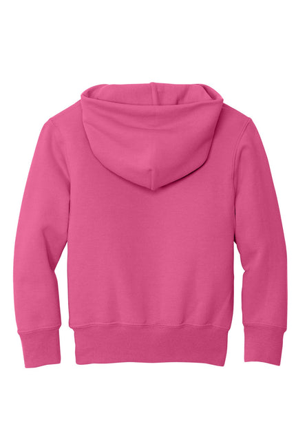 Youth Port & Company Sangria fleece pullover hooded sweatshirt, cozy and comfortable hoodie for youth wear.
