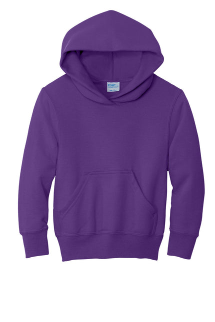 Port & Company - Youth Core Fleece Pullover Hooded Sweatshirt. PC90YH - Team Purple - Union Prints