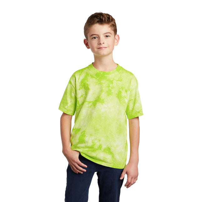 Port & Company Youth Crystal Tie-Dye Tee PC145Y - Lemon Lime - Union Prints