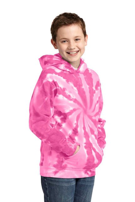 Port & Company Youth Tie-Dye Pullover Hooded Sweatshirt. PC146Y - Pink - Union Prints
