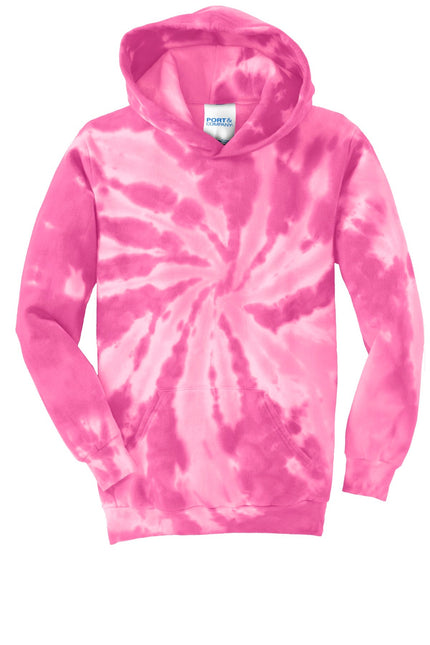 Port & Company Youth Tie-Dye Pullover Hooded Sweatshirt. PC146Y - Pink - Union Prints