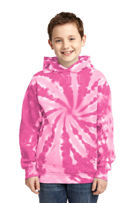 Port & Company Youth Tie-Dye Pullover Hooded Sweatshirt. PC146Y - Pink - Union Prints